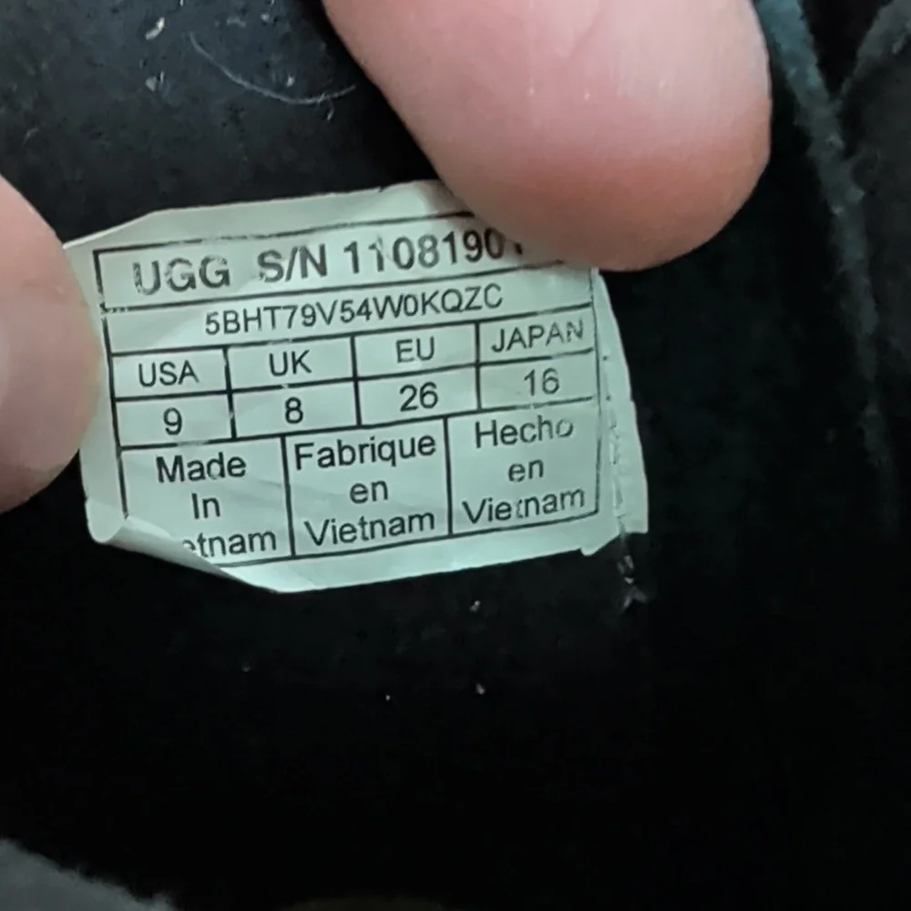 UGG Tara Suede Leather Black Bow Boots Footwear